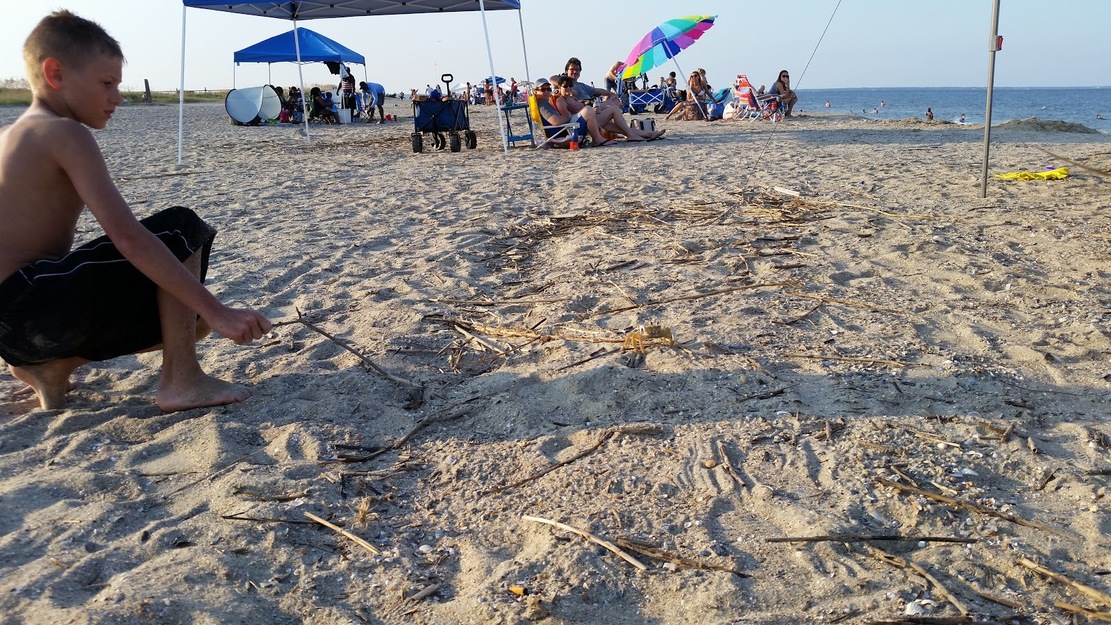People relaxing on the beach