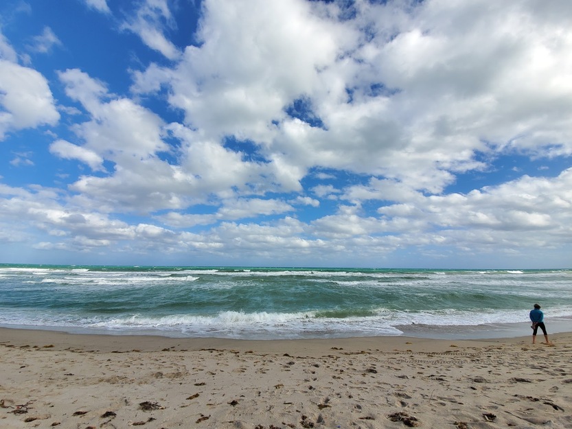 Clouds over the beach