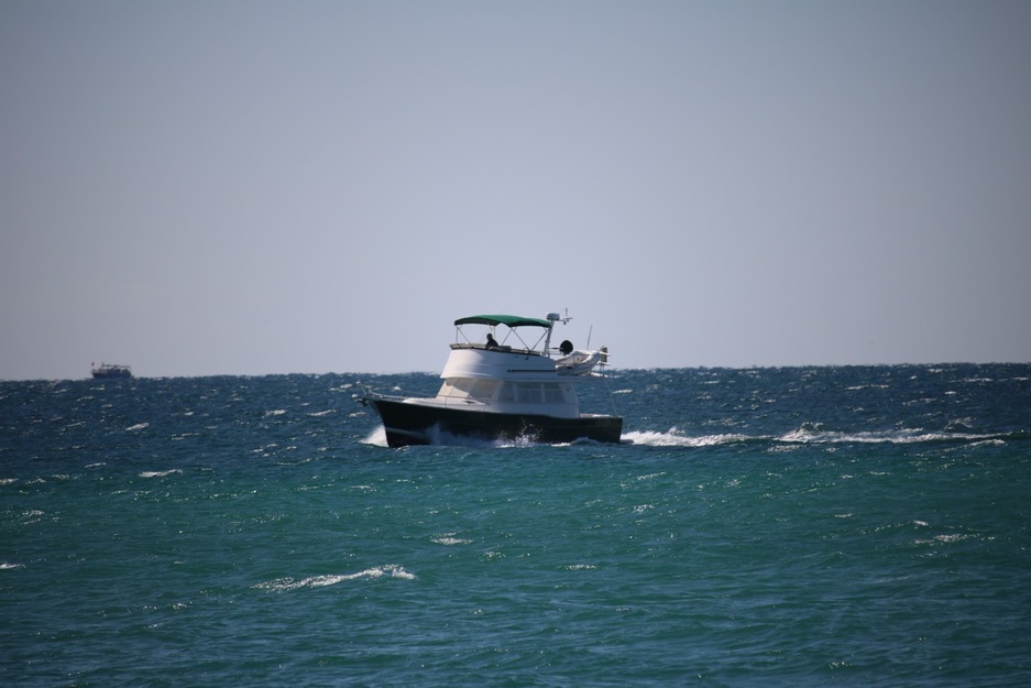 Motor boat in the sea