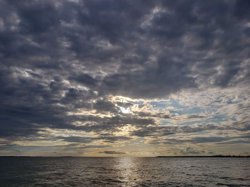 Clouds over the sea