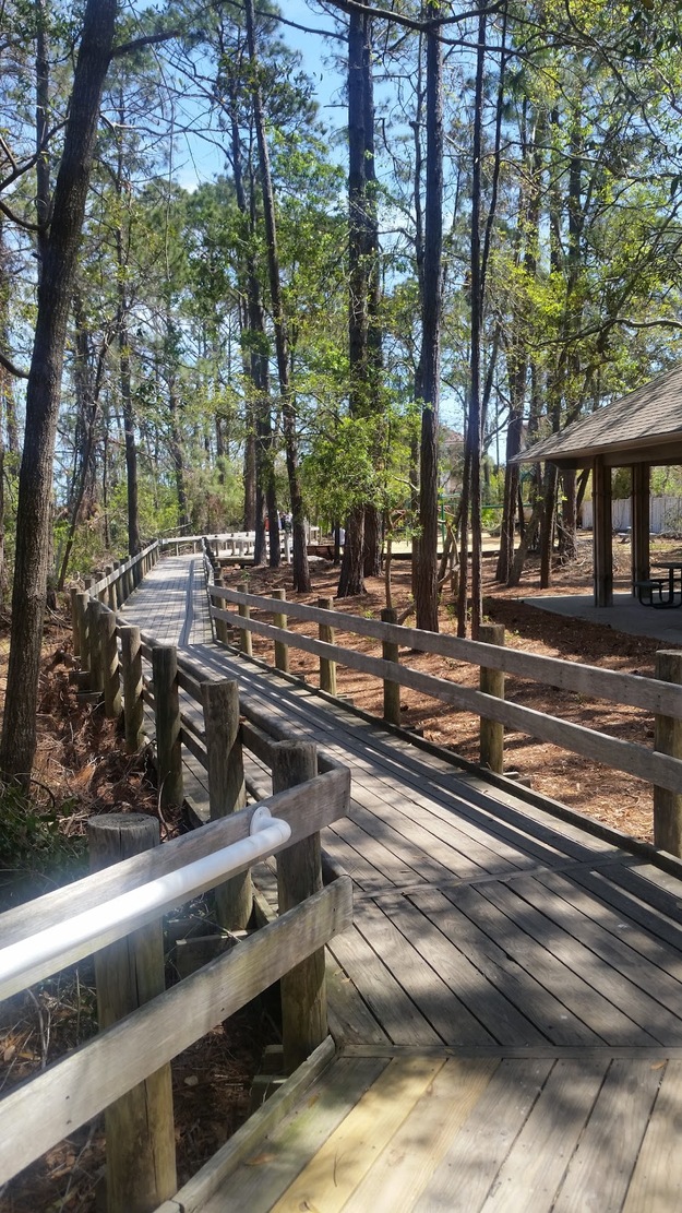 Wooden boardwalk leading to Bradley Beach (South Carolina)