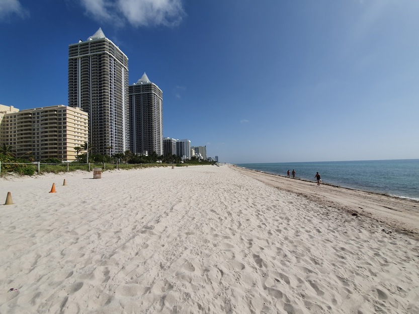 Skyscrapers on the beach