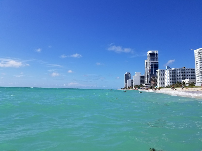Skyscrapers on the beach