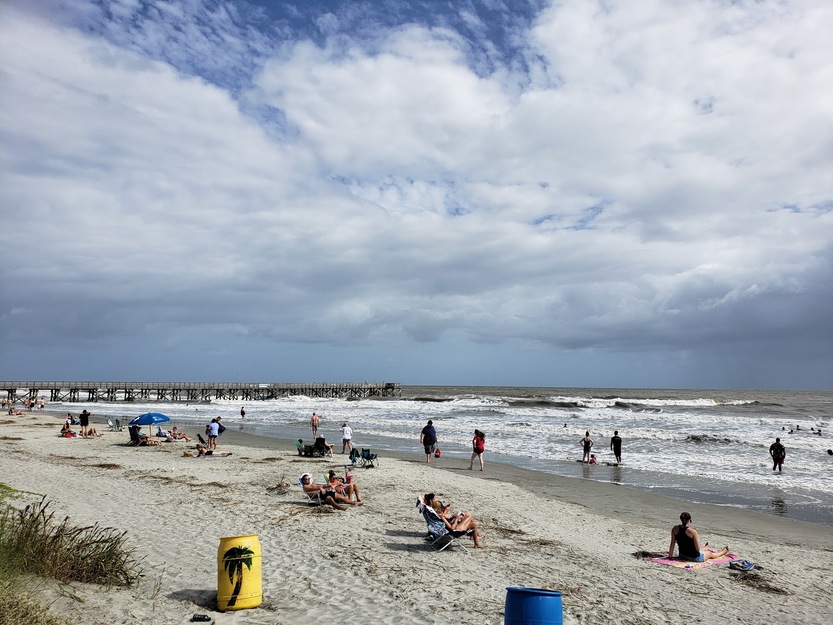 People relaxing on the beach