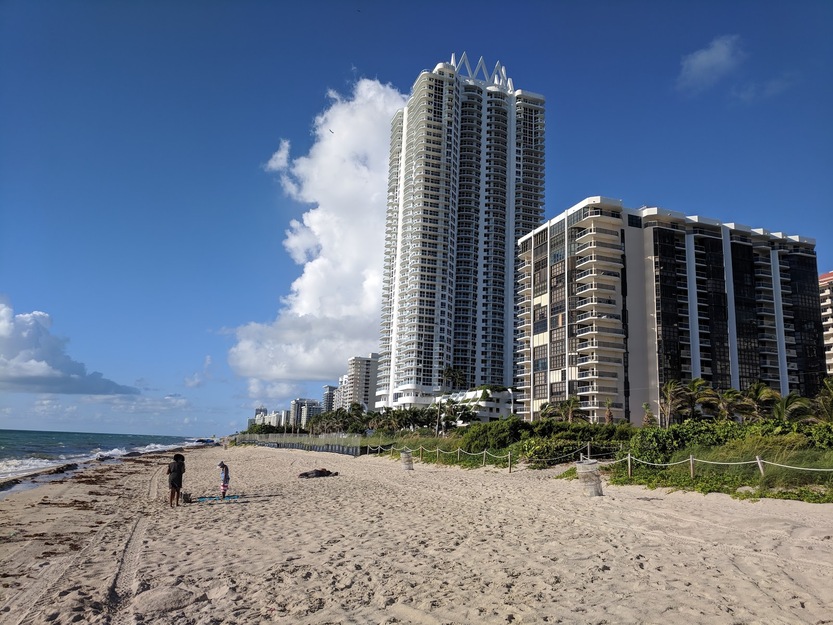 Skyscrapers on the seashore