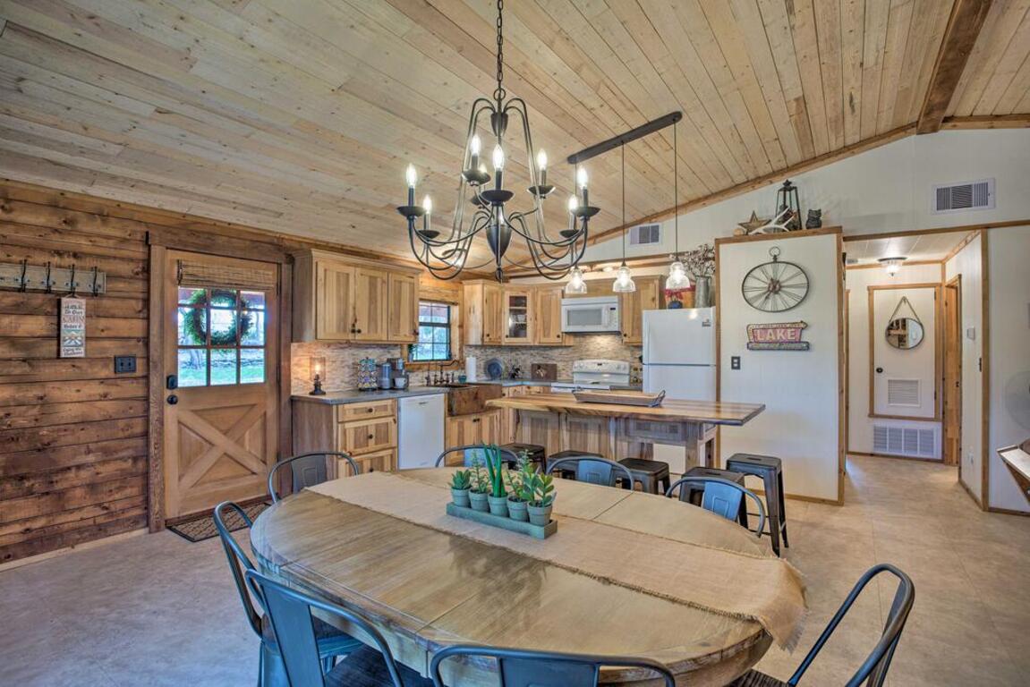 Chic Lakefront Cabin with Dock and Bluff Creek Views! photo