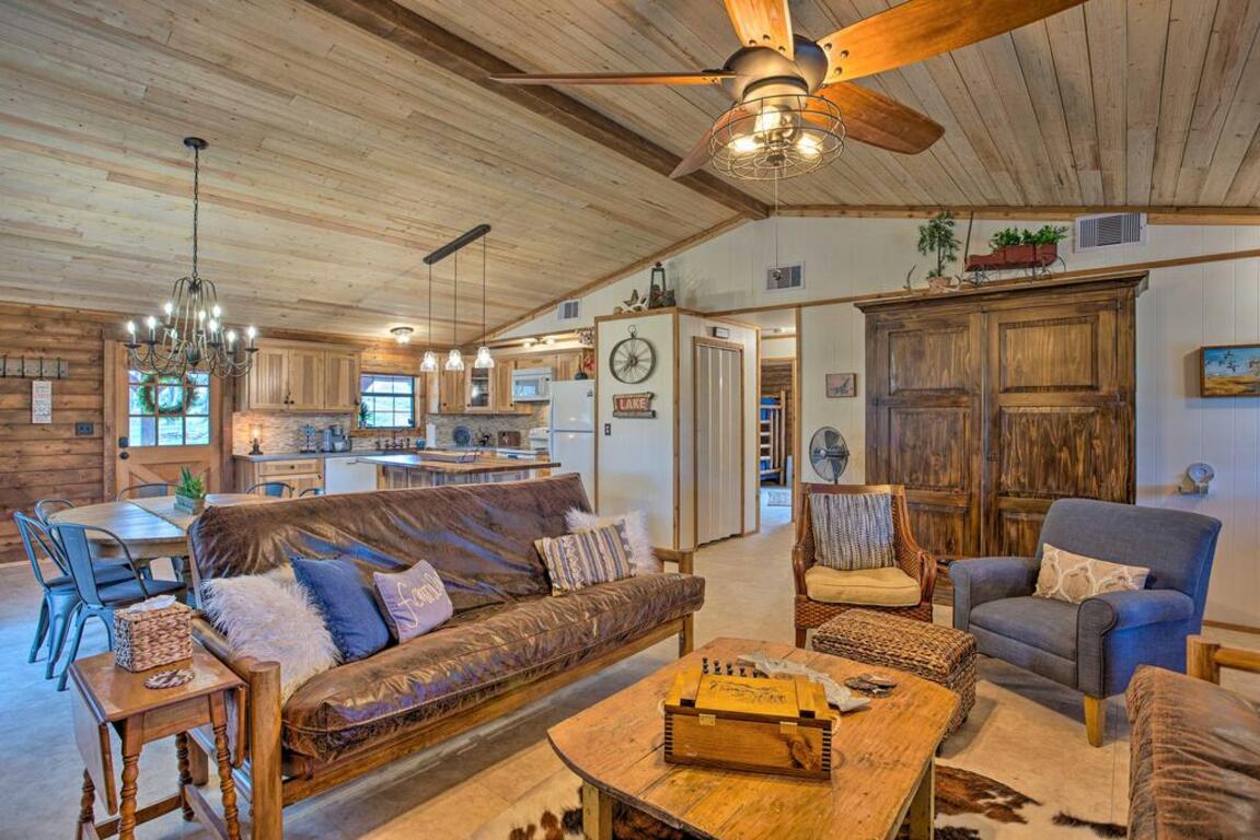 Chic Lakefront Cabin with Dock and Bluff Creek Views! photo