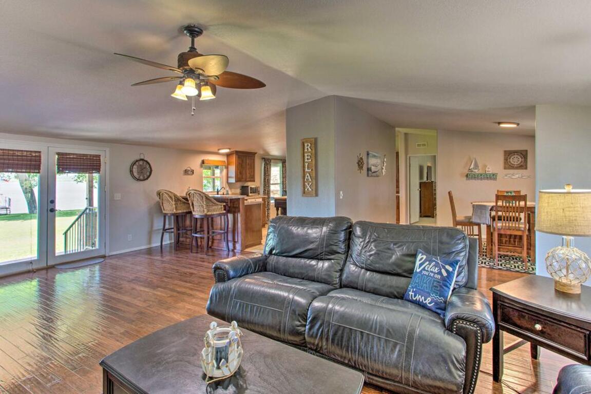Lakefront Retreat with Private Dock and Bar Hut! photo