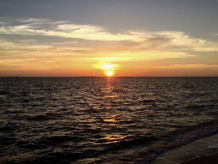 Sunset over the sea