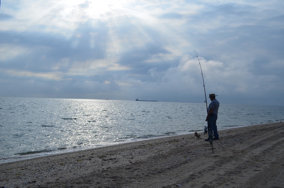 Fisherman on the beach