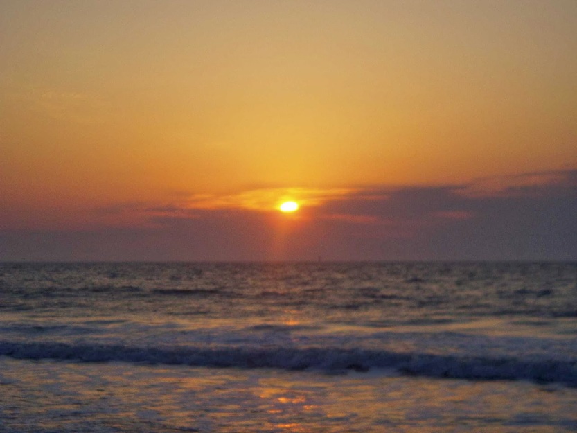 Sunset over the sea