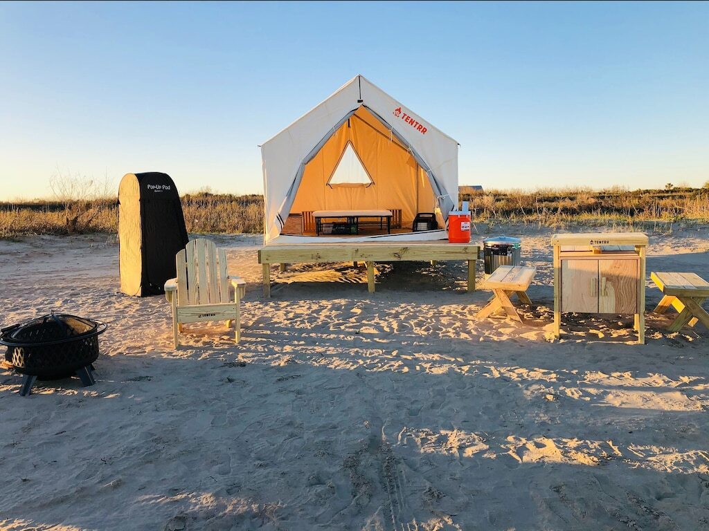Tentrr State Park Site - Tentrr Grand Isle State Park: Beachfront Campsite photo