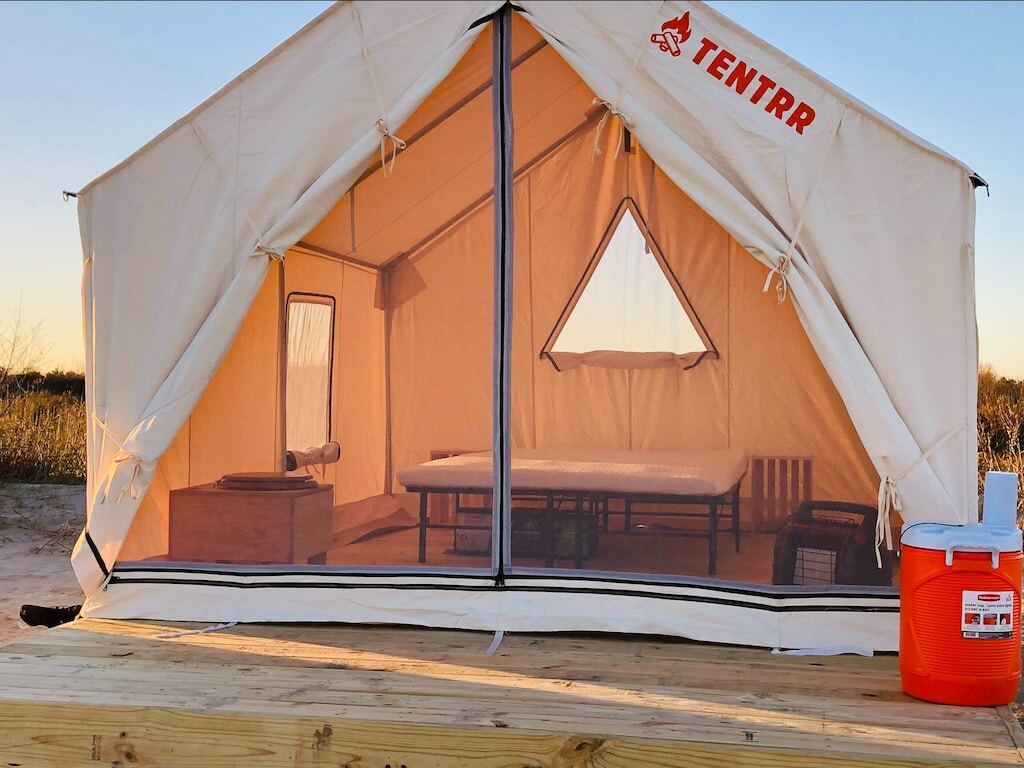 Tentrr State Park Site - Tentrr Grand Isle State Park: Beachfront Campsite photo