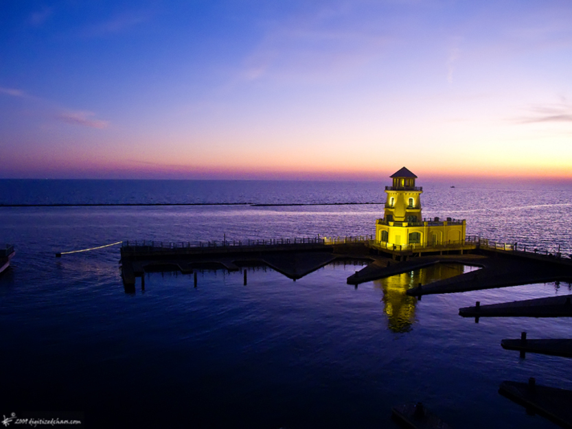 Biloxi pier at sunset