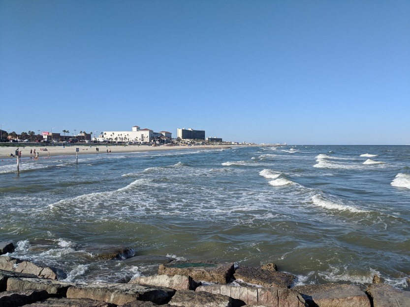 Galveston Seawall Beach