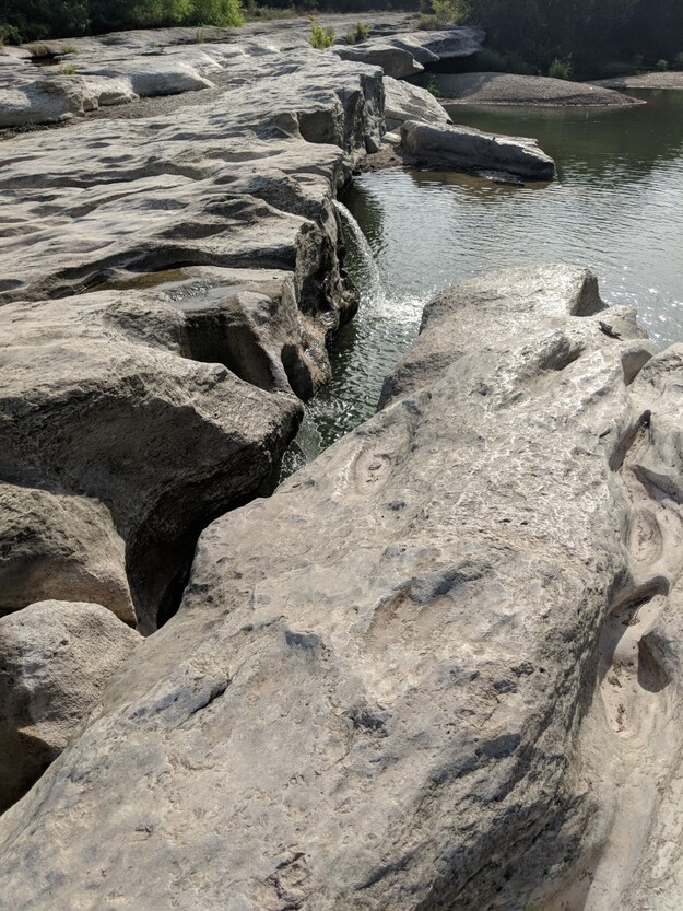 Rocks and water