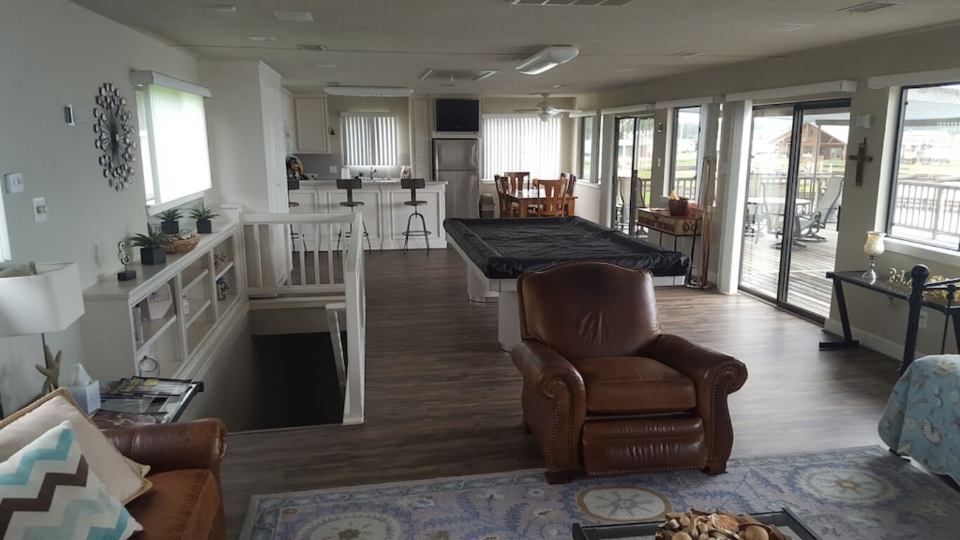 Lakefront Home - Private Fishing Pier - walk to stores & restaurants photo