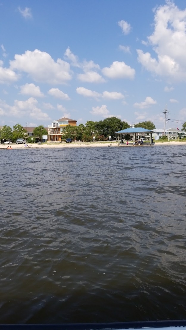 North shore beach view from water