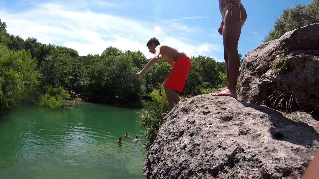 Cliff jumping
