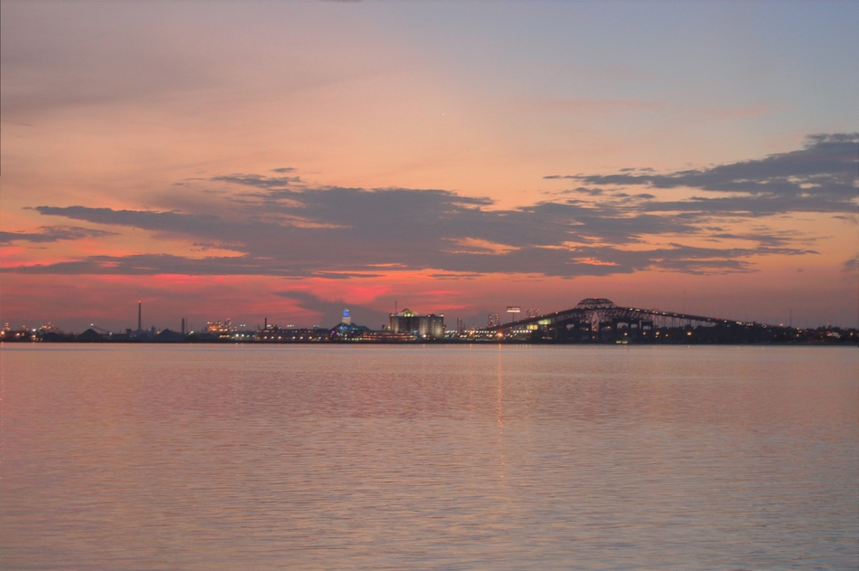 Shot of Lake Charles at sunset after a storm...