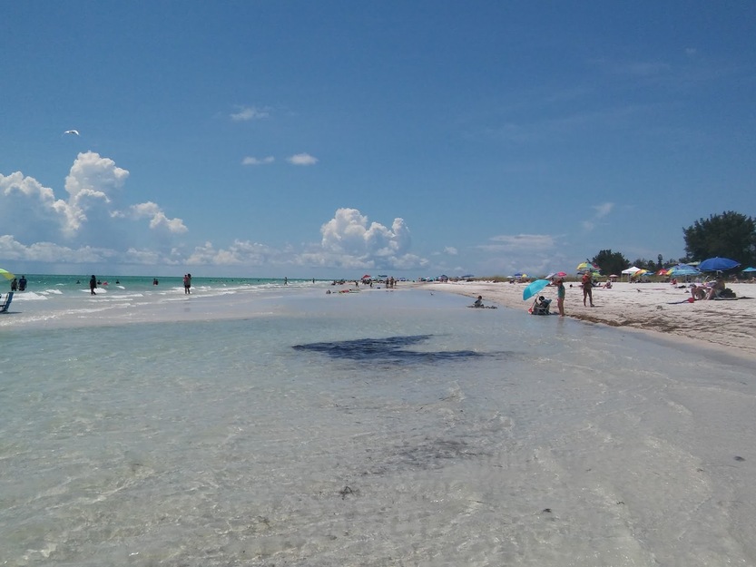 People sunbathing at Bean Point