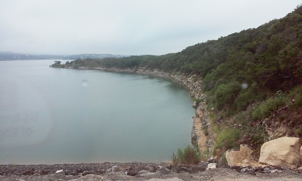 Rocky lake shore