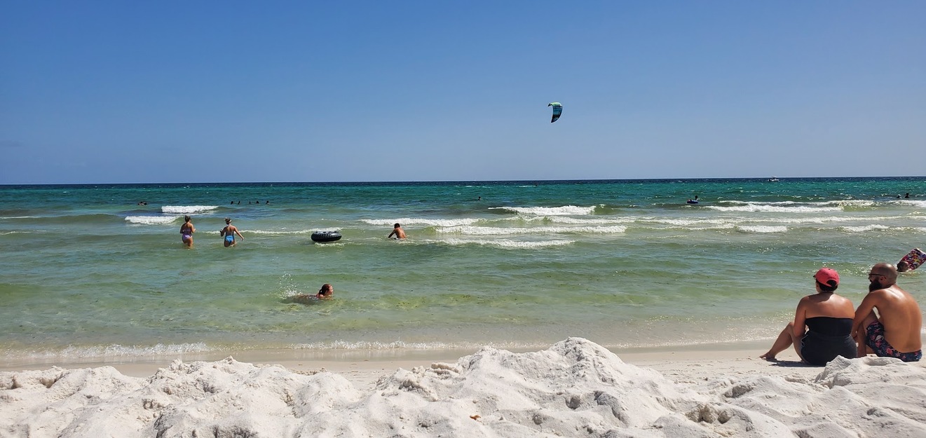 People swimming in the sea