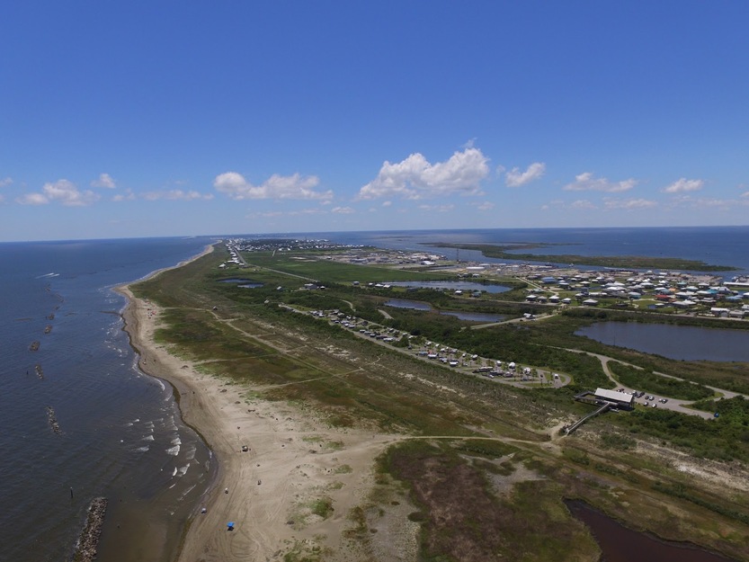 Grand Isle aerial view