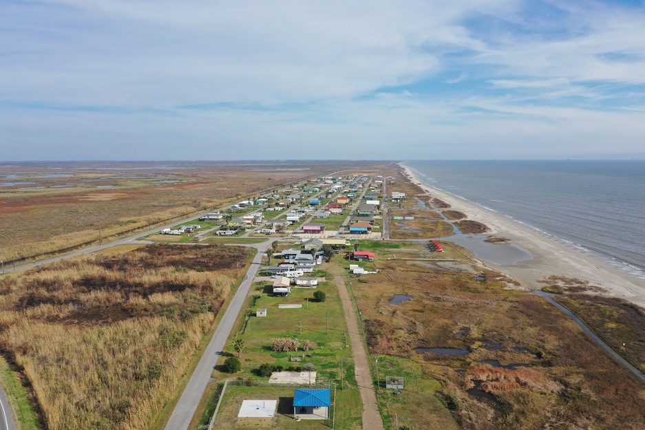 Holly Beach aerial view