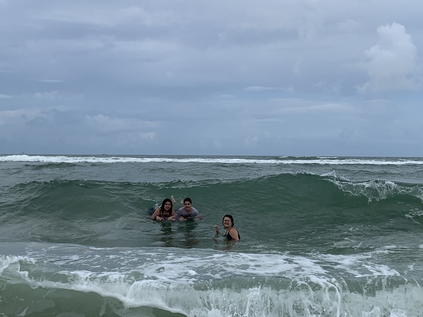 People swimming in the ocean