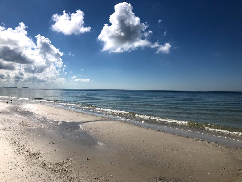 Clouds over the beach