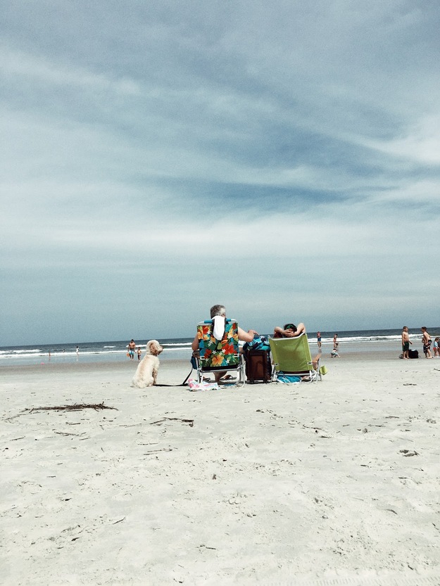 People on Vilano Beach