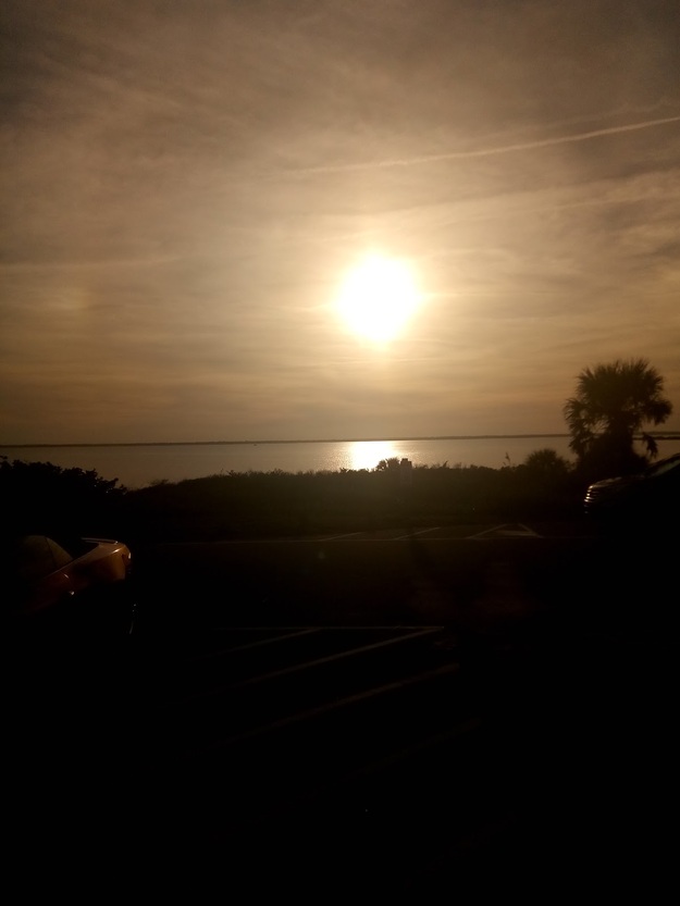 Sun over the sea