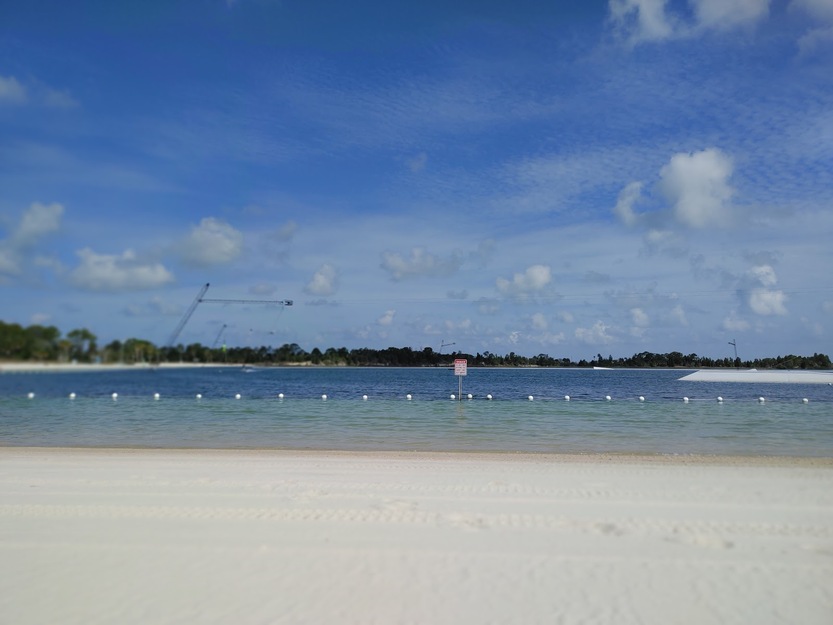 Designated swimming area in SunWest Park