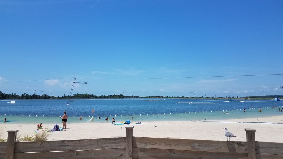 Designated swimming area in SunWest Park