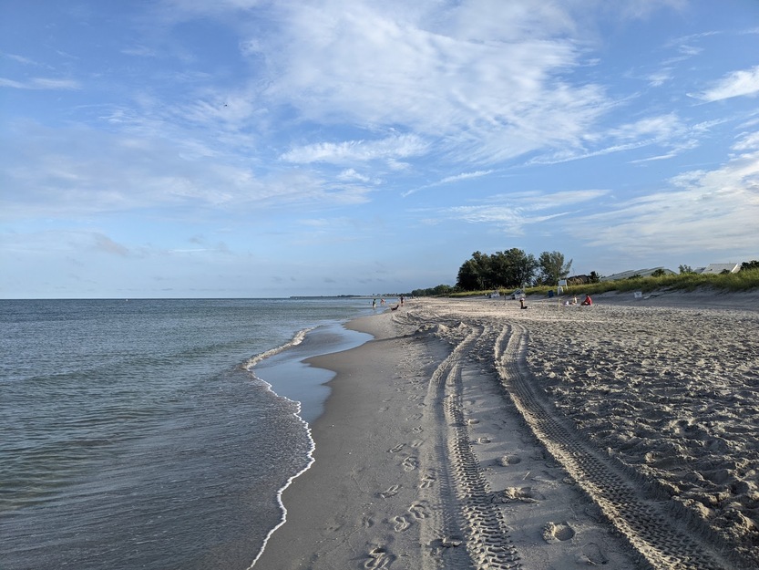 Driving trail on the beach