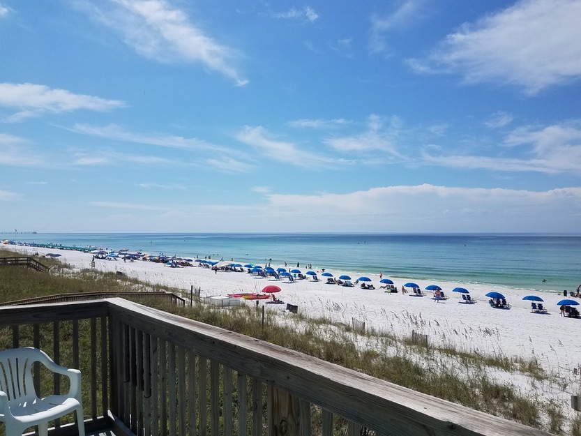 Umbrellas on a sandy beach