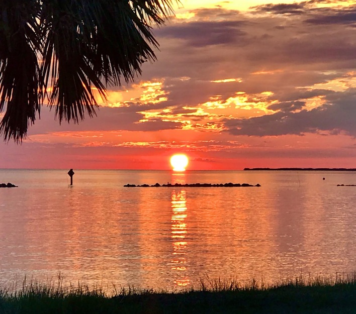 Sunset over the lake