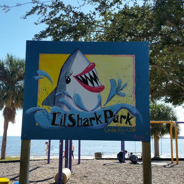 Lil Shark Park entrance shield