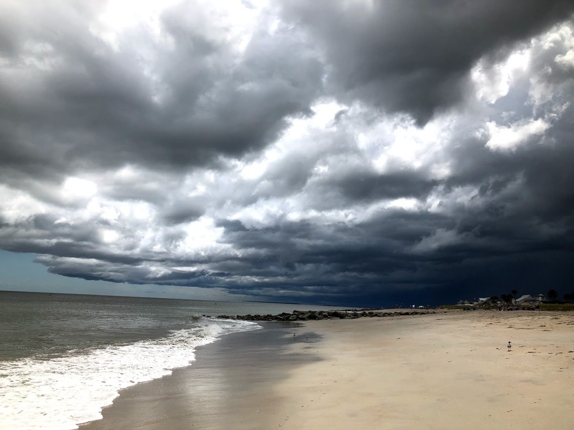 Heavy coluds over Gray's Beach