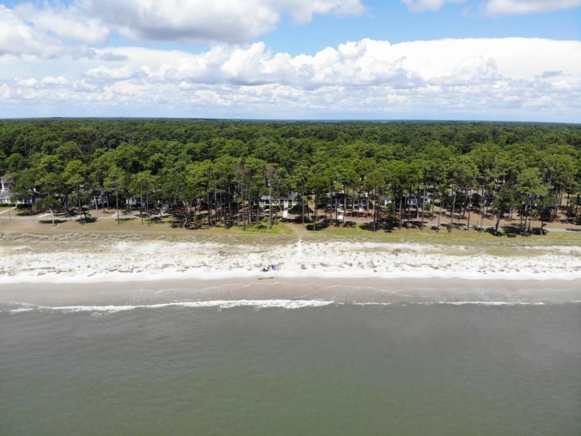 Daufuskie Island Beach SC aerial view