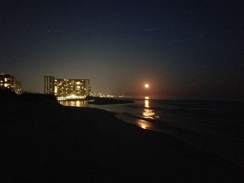White Point Swash Beach at night