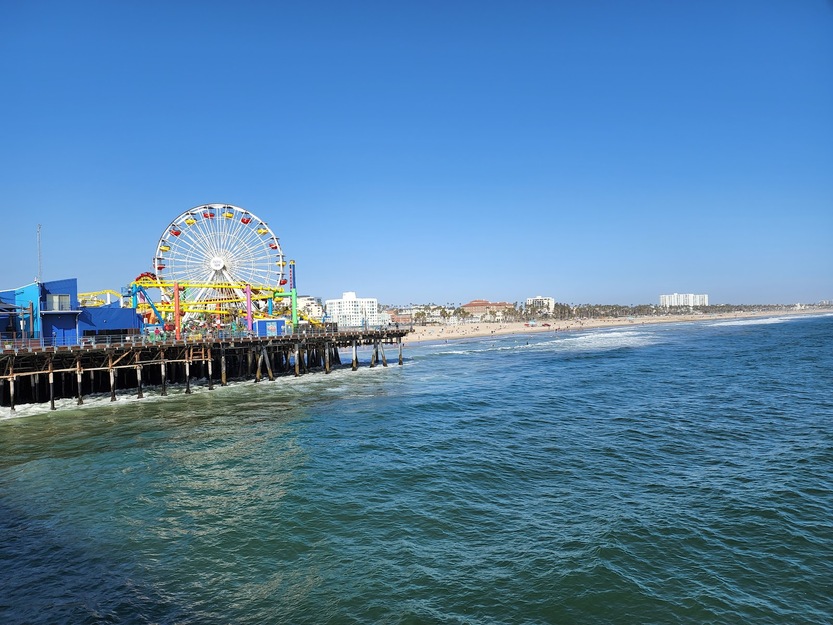 Amusement park on Santa Monica State Beach CA