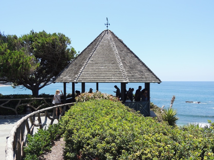 Beach pavilion on Laguna Beach California
