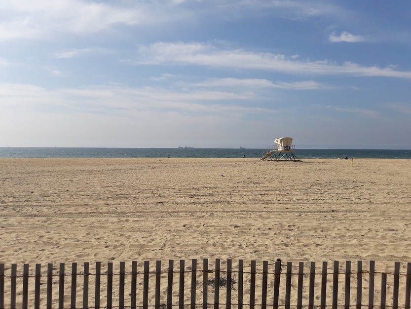 Lifeguard station on Sunset Beach California