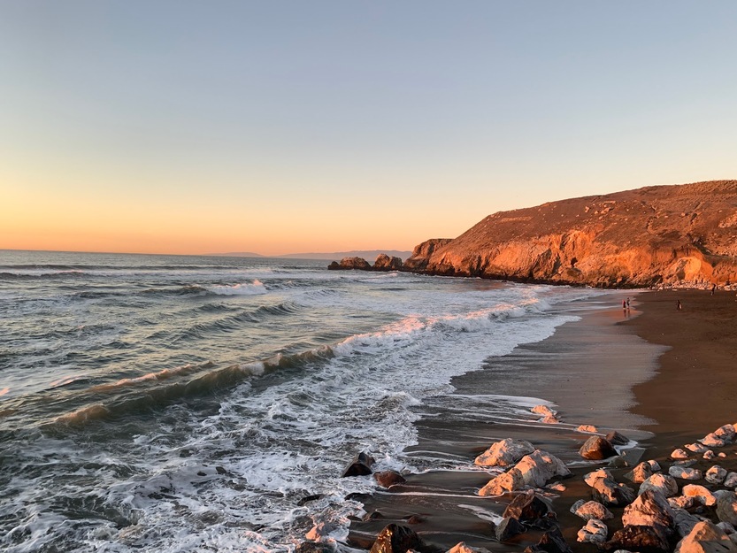 Evening on Rockaway Beach in Pacifica California