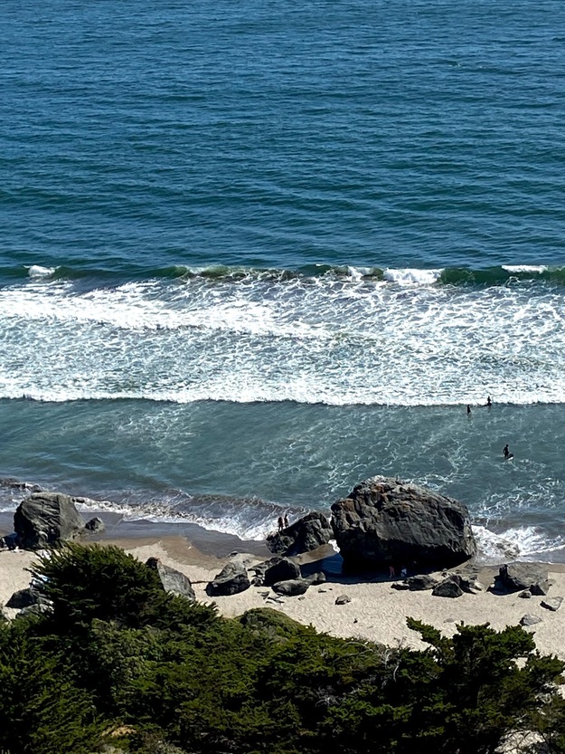 Stinson Beach California aerial view