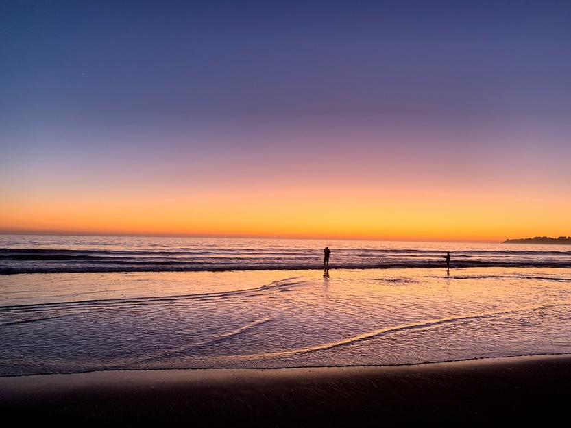 Sunset over Red Rock Beach CA