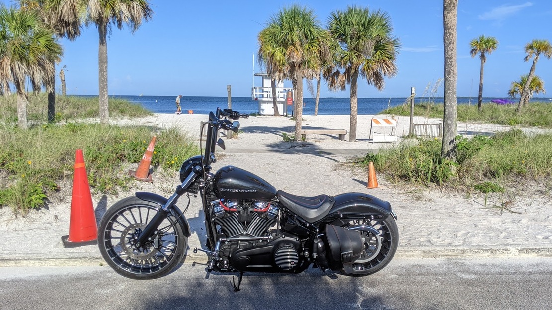 Motorcycle near Fred Howard Park Beach
