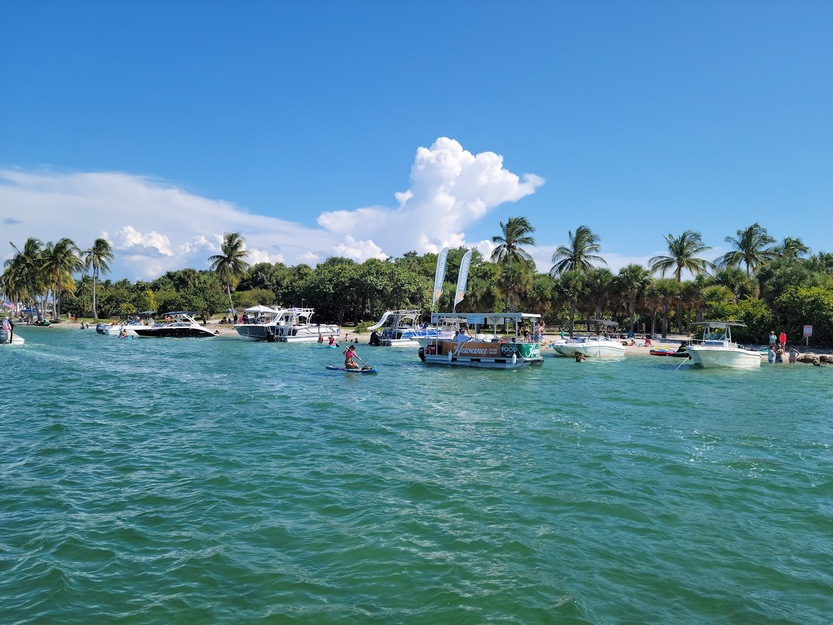 Boats in Peanut Island Park